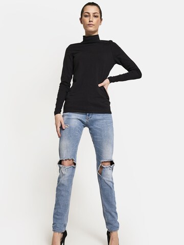 Squad the label Turtleneck 'Organic Long Sleeve' in Schwarz