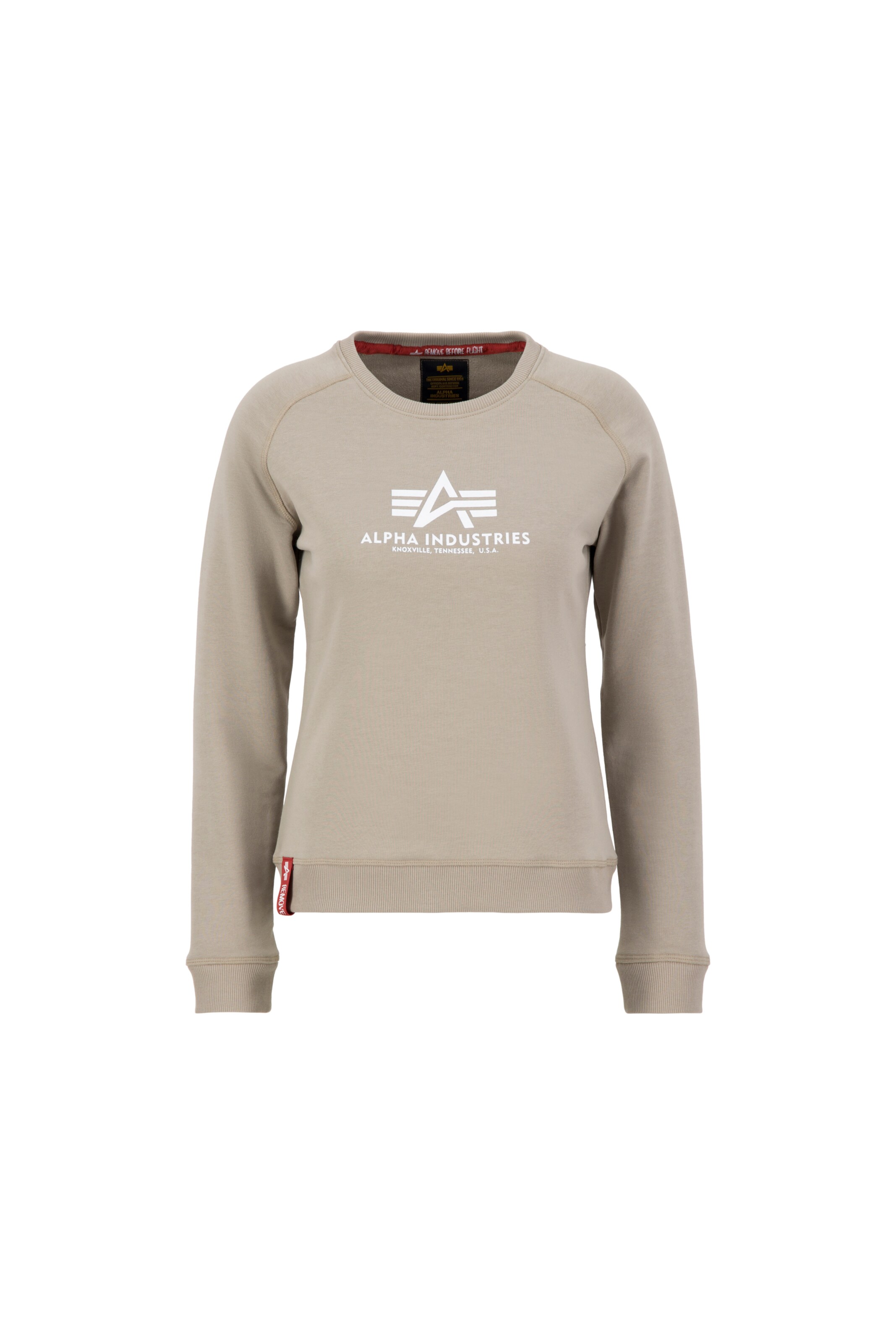 bēšs ALPHA INDUSTRIES Sportisks džemperis: no priekšpuses