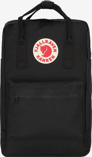 Fjällräven Rucksack 'Kanken' in rot / schwarz / naturweiß, Produktansicht