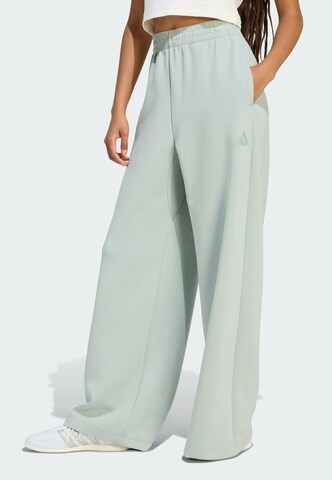 Wide Leg Pantalon de sport ADIDAS SPORTSWEAR en vert : devant