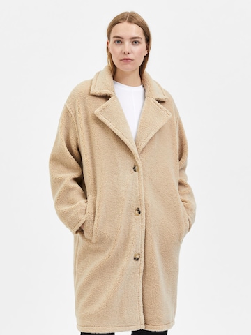 SELECTED FEMME Between-Seasons Coat 'LANA' in Beige: front