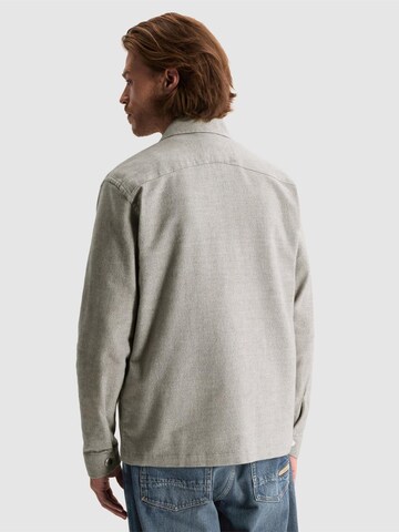 CAST IRON Regular fit Skjorta 'Overshirt with flap pockets and press button closure' i grå