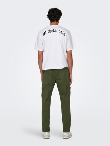 Regular Pantalon cargo 'LUC' Only & Sons en vert