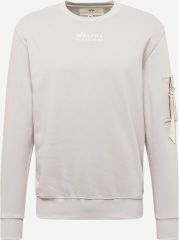 Sweat-shirt ALPHA INDUSTRIES en gris : devant