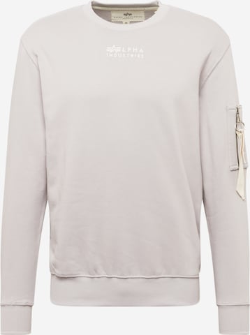 ALPHA INDUSTRIESSweater majica - siva boja: prednji dio
