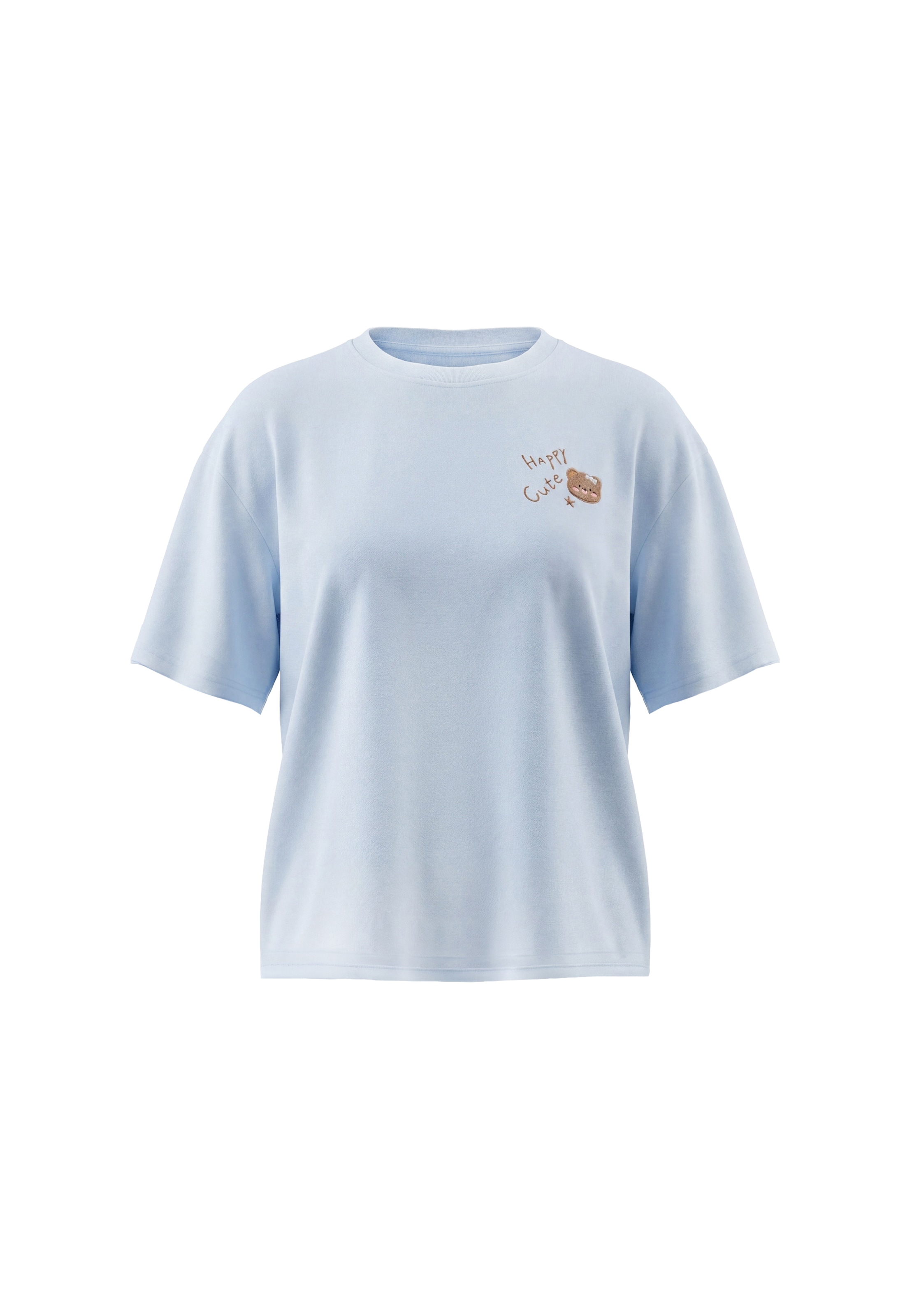 MYMO Camisa 'Pop' em M em azul pastel / castanho, Vista do artigo