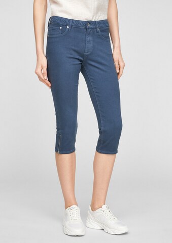 s.Oliver Slimfit Jeans in Blauw: voorkant