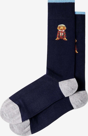 Chaussettes ' HARRY ' Hackett London en bleu : devant
