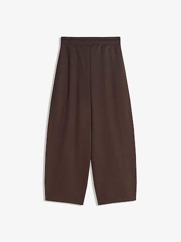 BershkaWide Leg/ Široke nogavice Hlače - smeđa boja