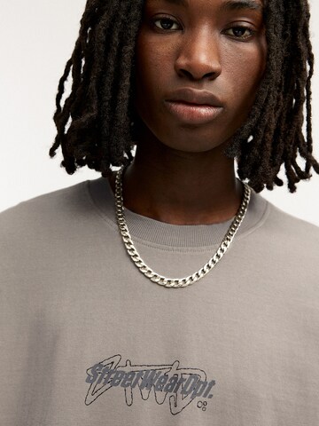 Pull&Bear Koszulka 'STWD' w kolorze szary