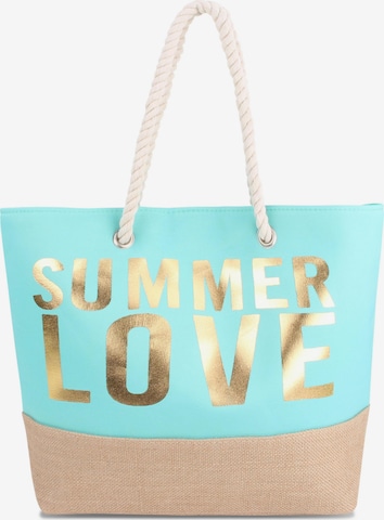 Sac de plage normani en bleu : devant