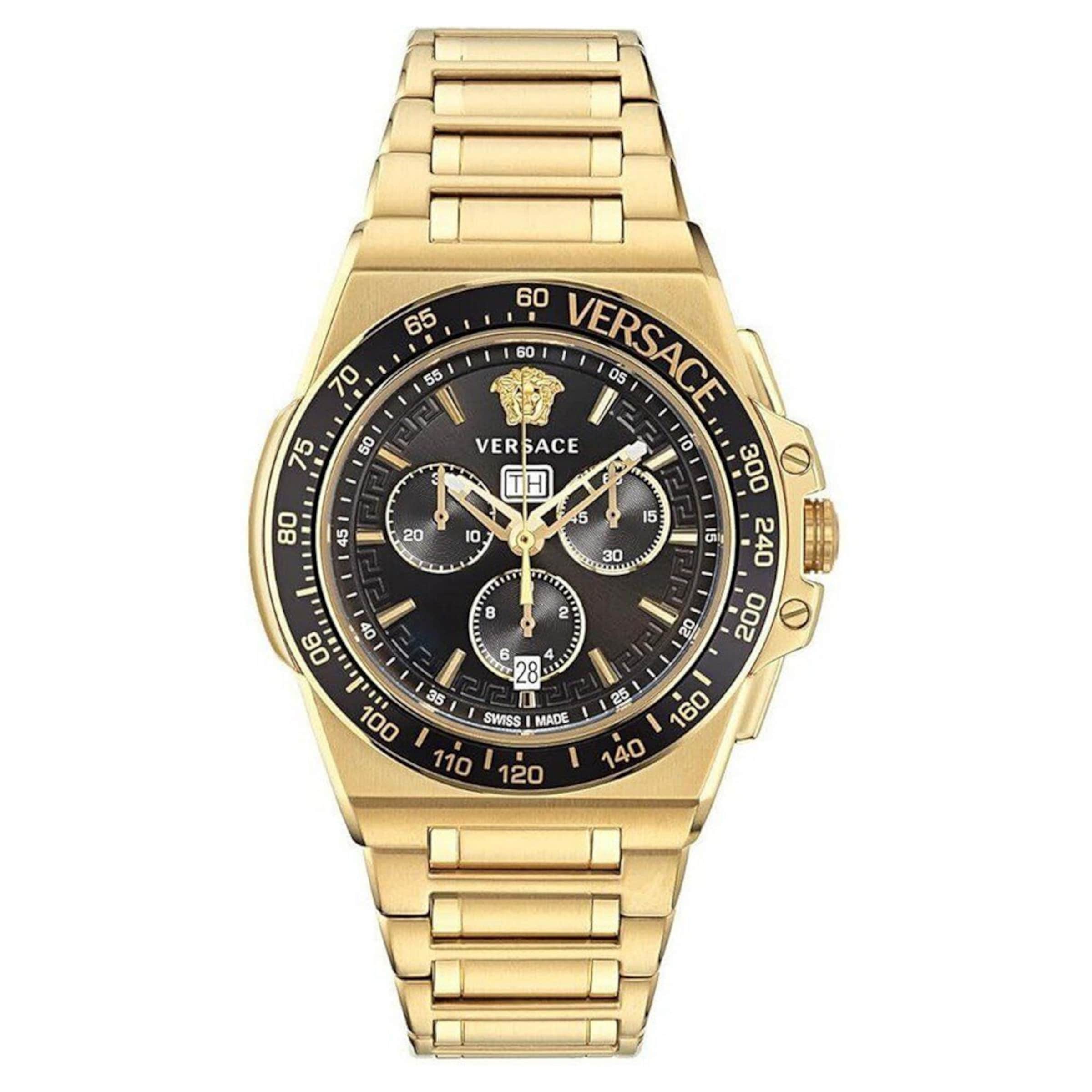 VERSACE Analoguhr 'Greca Extreme Chrono' in Gold: Vorderseite