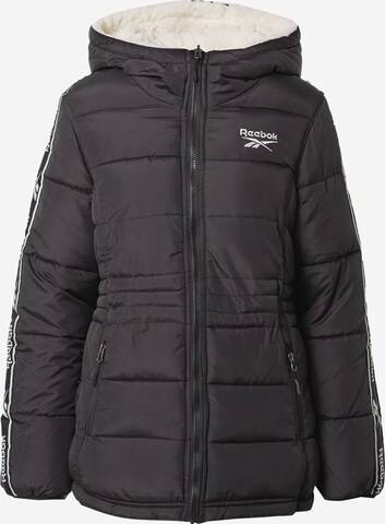 Veste de sport Reebok en noir : devant