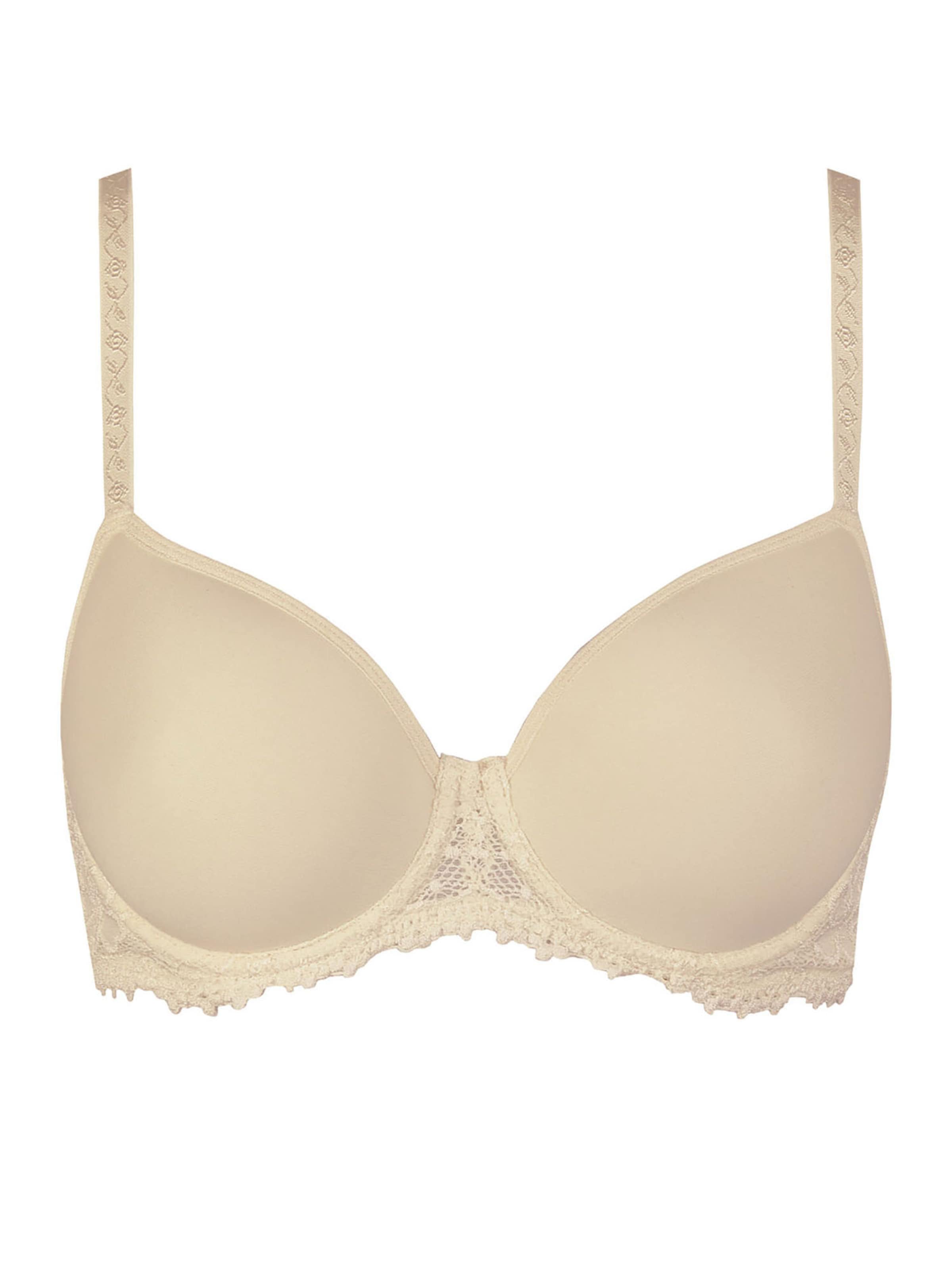 Nina von C. T-shirt Bra 'Millefleurs' in Brown: front