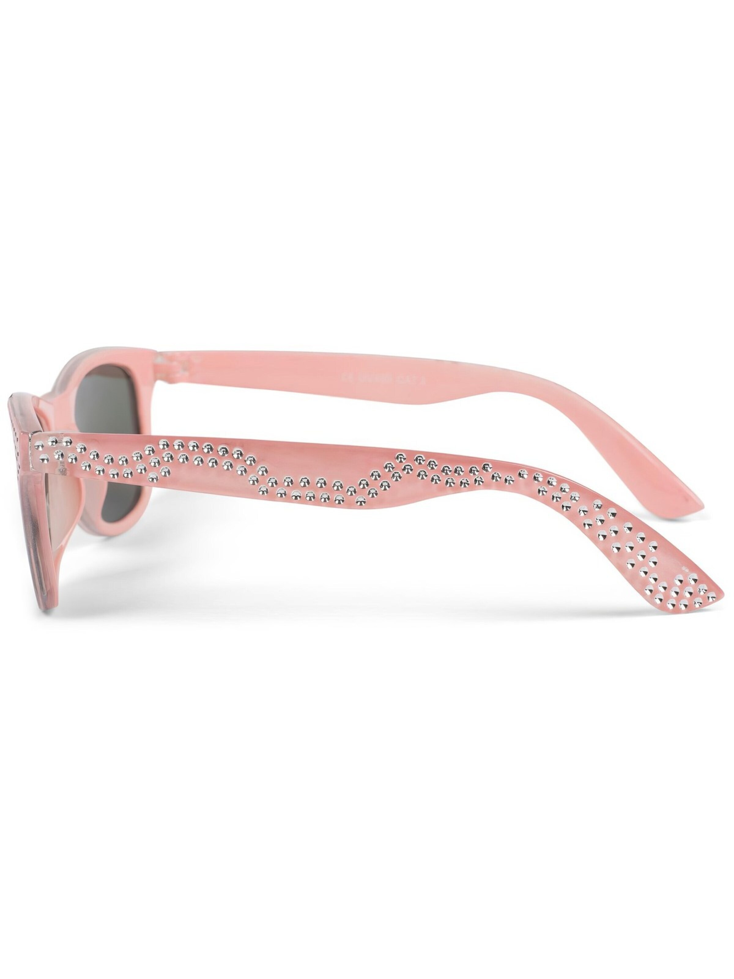 styleBREAKER Sunglasses 'Mädchen Nerd Sonnenbrille mit Strass' in Pink