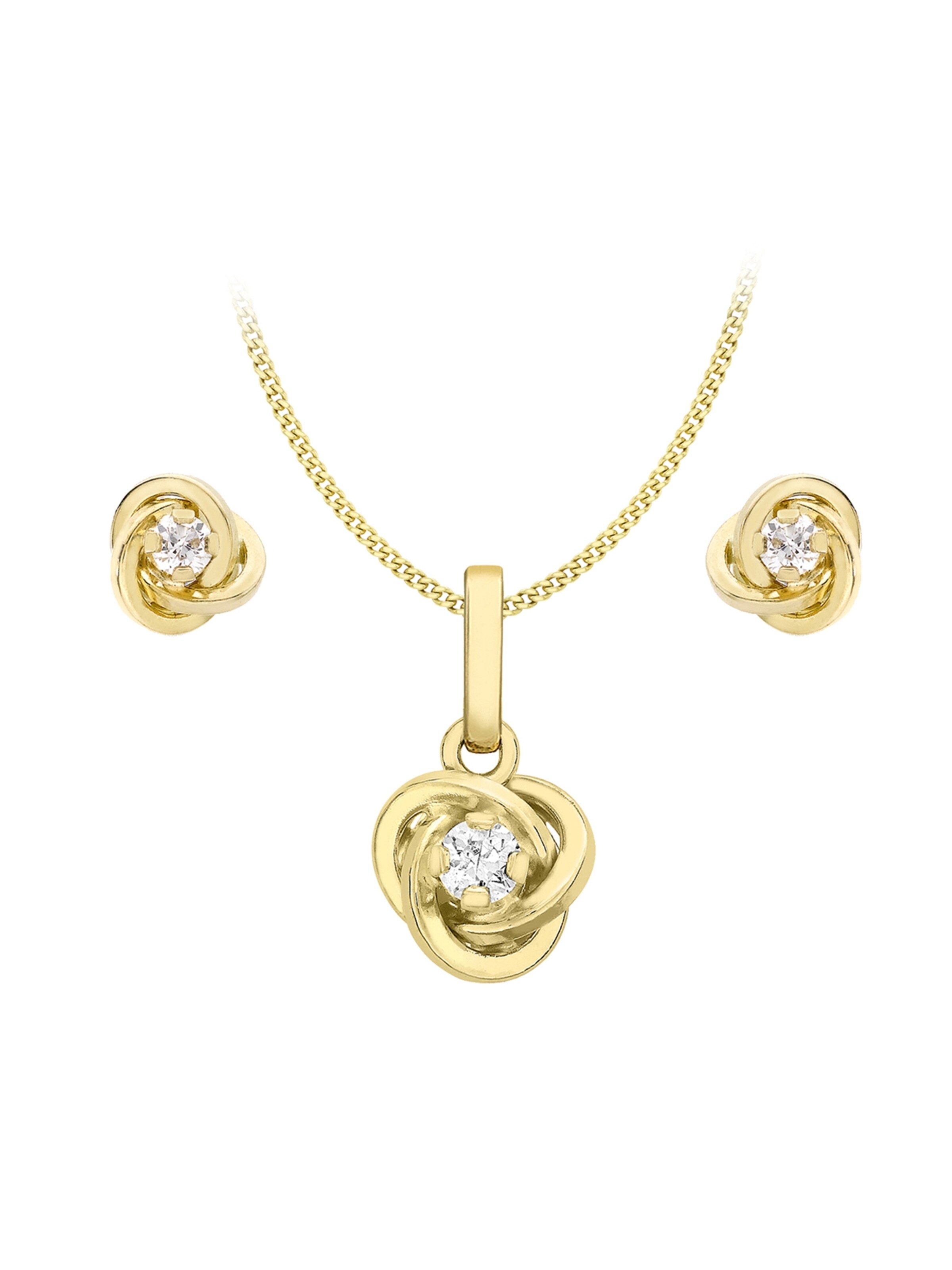 Lucardi Jewelry set 'Klassisch' in Gold: front