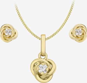 Parure de bijoux 'Klassisch' Lucardi en or : devant
