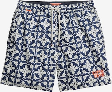 Shorts de bain Superdry en bleu : devant