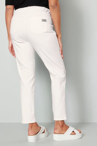 Coupe slim Pantalon MIAMODA en blanc