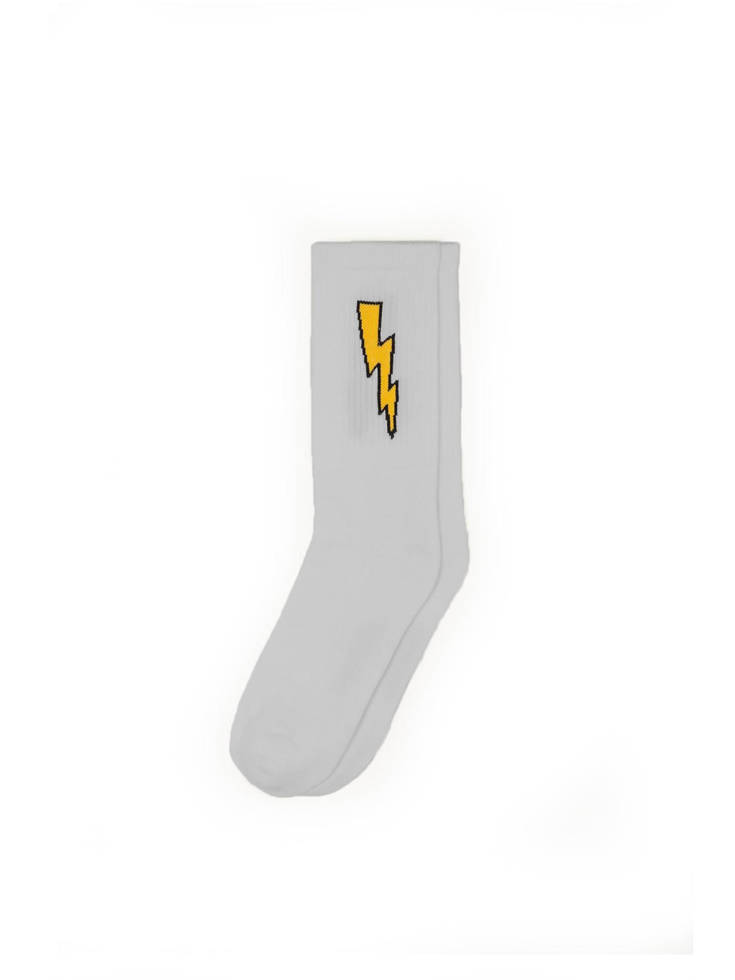The Rad Black Kids - Calcetines 'Bolt' en gris: frente