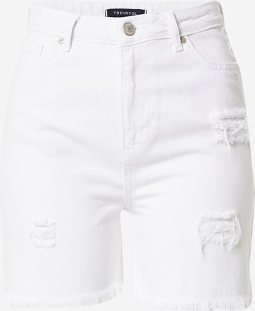 Trendyol regular Jeans i hvid: forside