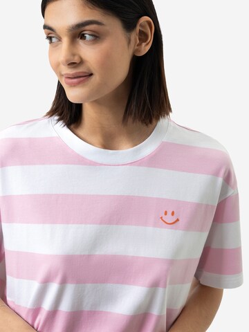 Mey Pajama Shirt 'Streaked Lines' in Pink