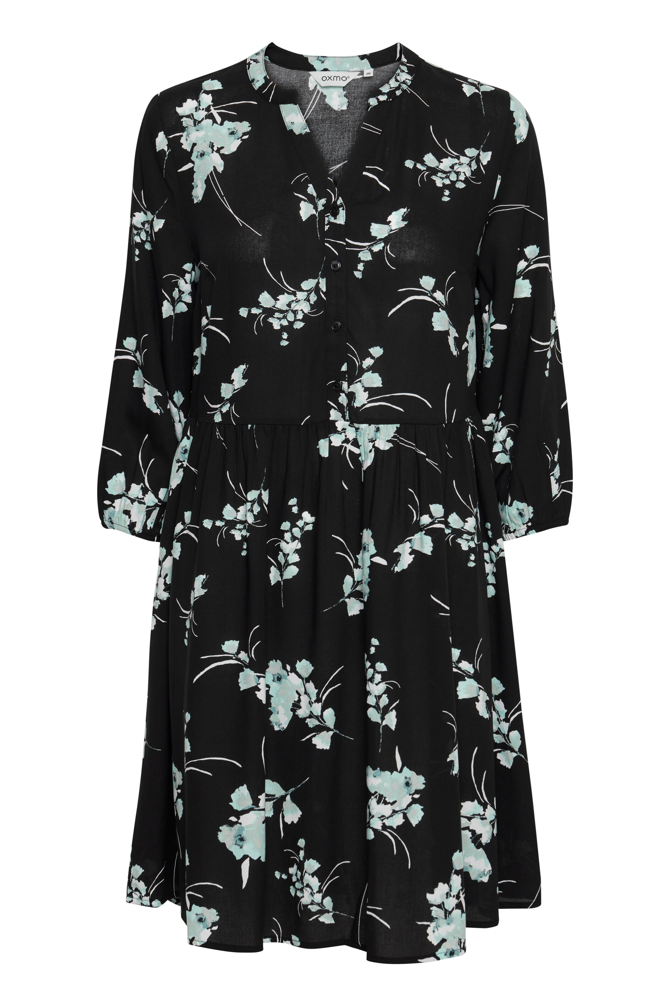 Robe-chemise 'Elva' Oxmo en noir : devant