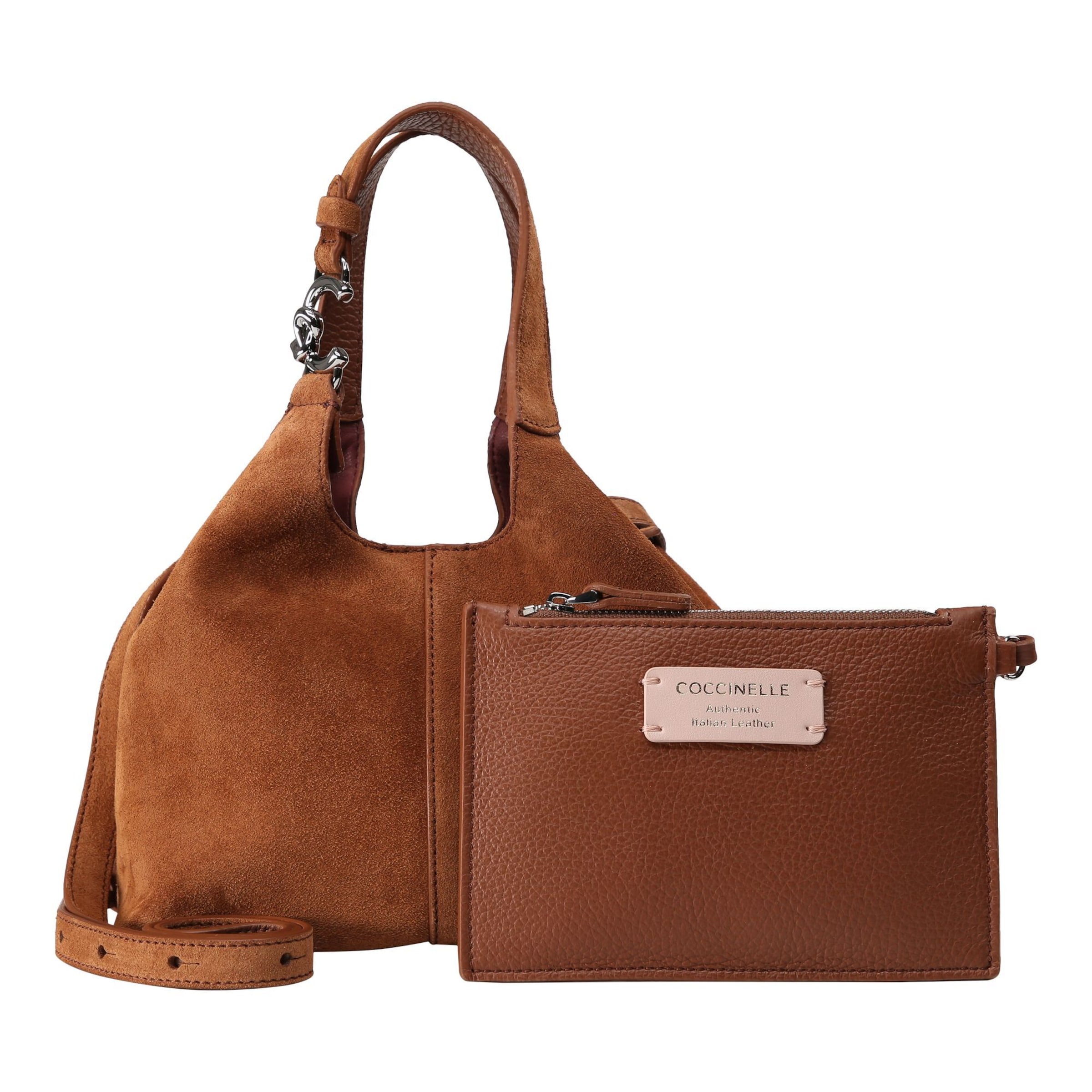 Sac bandoulière 'C-Easy' Coccinelle en marron : devant