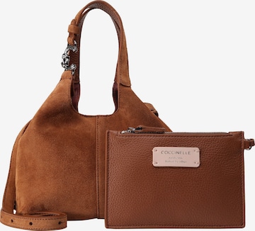 Sac bandoulière 'C-Easy' Coccinelle en marron : devant