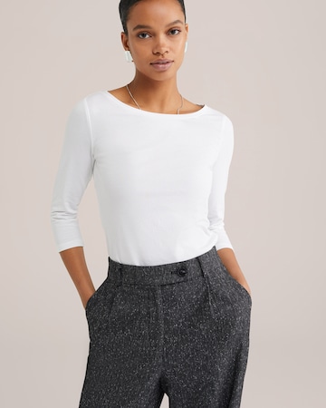 T-shirt WE Fashion en blanc : devant