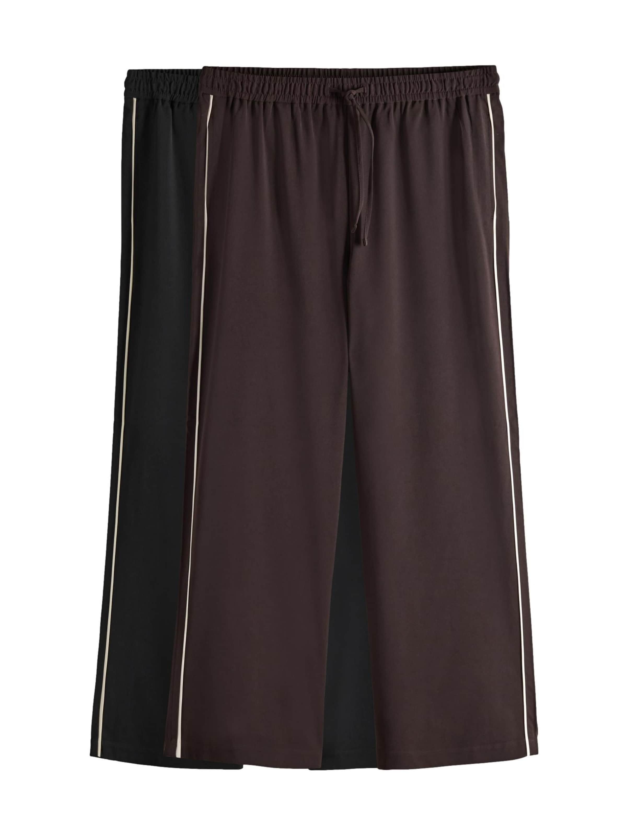 The Set Wide leg Trousers in Brown: front
