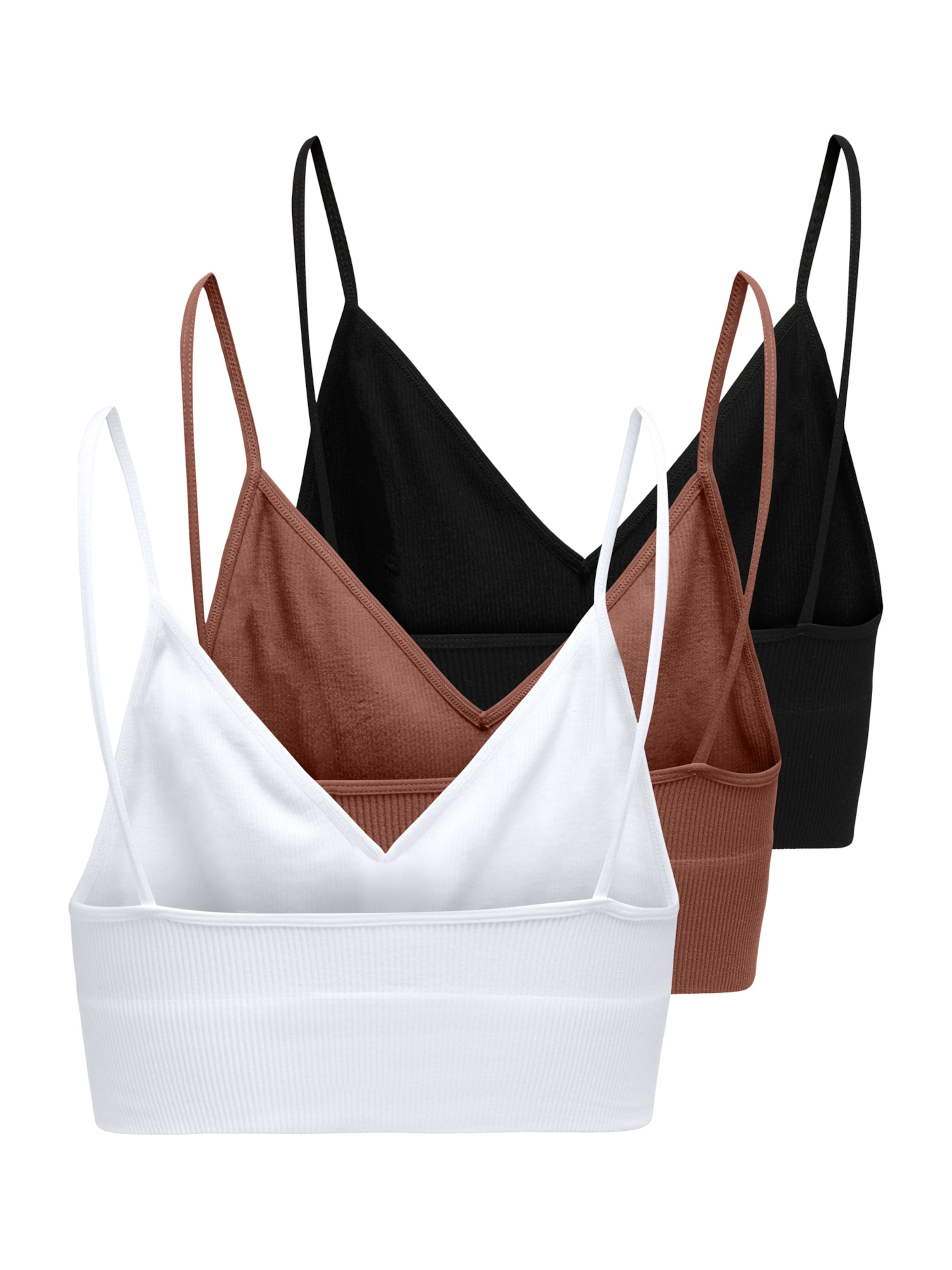 ONLY - Bustier Sujetador 'ONLVICKY' en marrón