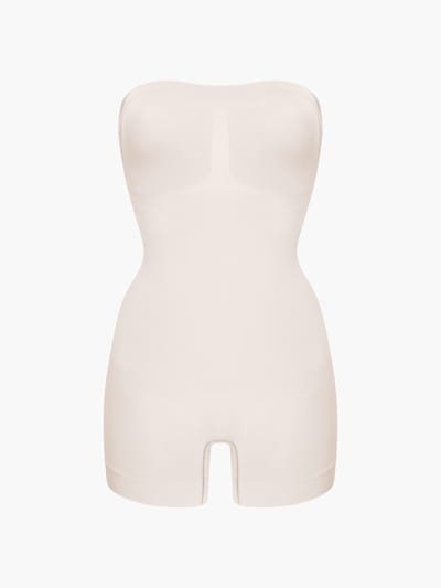 cfab (formerly creamy fabrics) Shaping Bodysuit 'Trägerloser Bodysuit Sculpting Shapewear mit Shorts' in XS in Sand, Item view