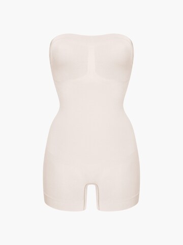 cfab (formerly creamy fabrics) Shapingbody 'Trägerloser Bodysuit Sculpting Shapewear mit Shorts'‌‌‌‌ in Beige: Vorderseite