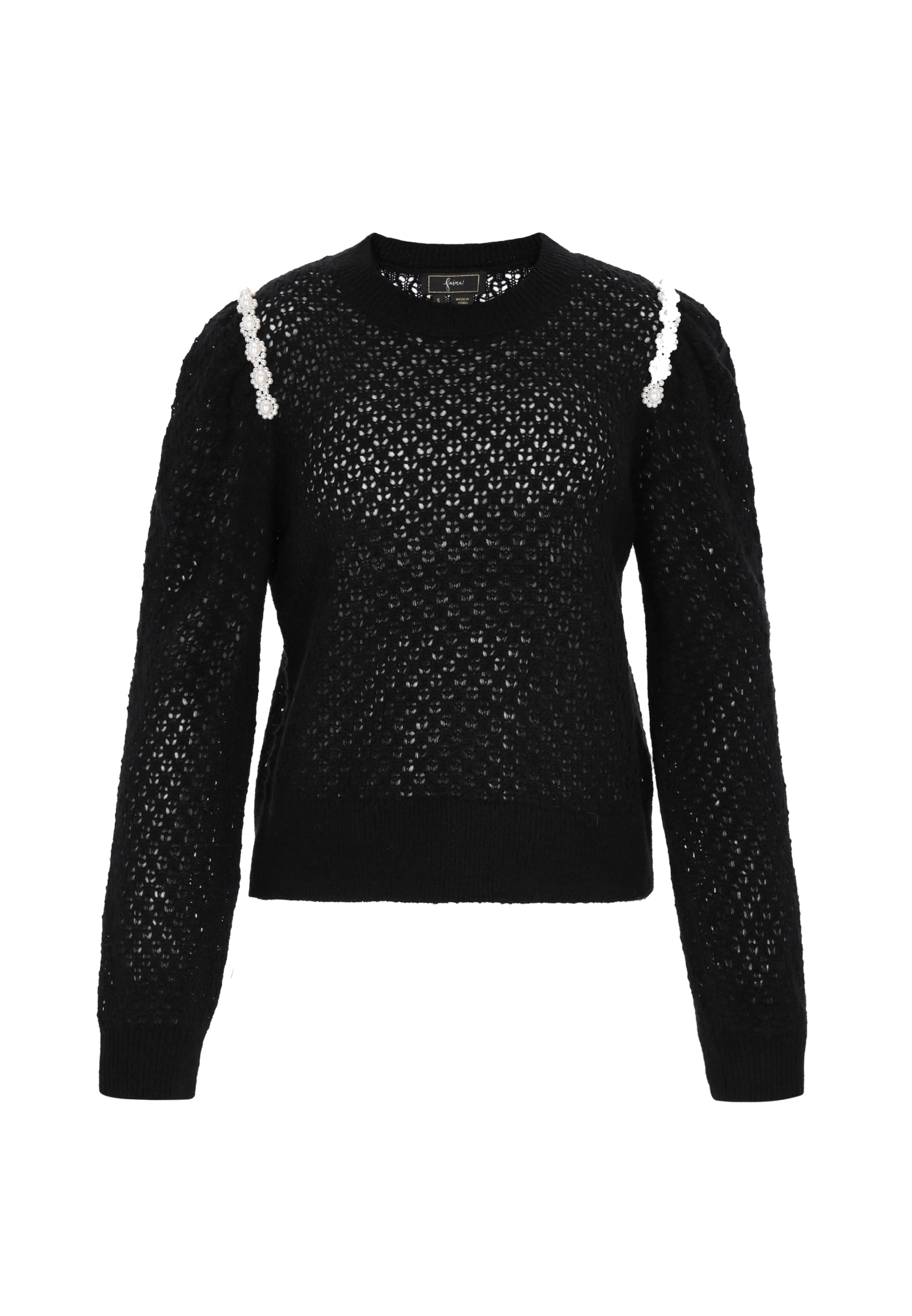 faina Trui in Zwart: voorkant