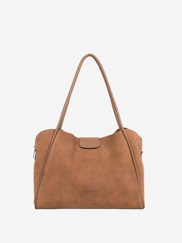 LANCASTER Paris - Shopper 'Lancaster Sac cabas épaule Aimantée L Suède Ida Moka' en marrón: frente