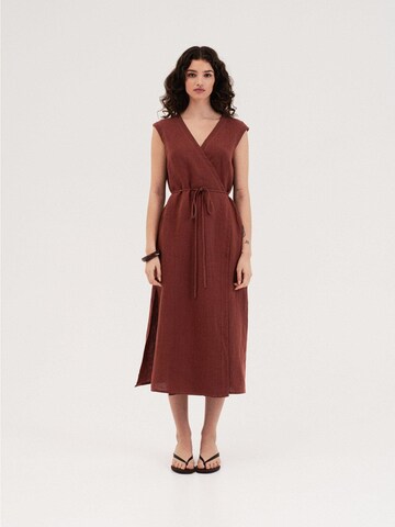 AmourLinen Kleid 'Aurora'‌‌‌‌‌‌‌‌‌‌ in Braun