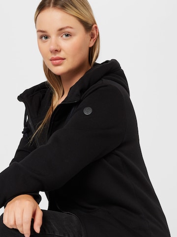 Ragwear Plus Zip-Up Hoodie 'NESKA' in Black