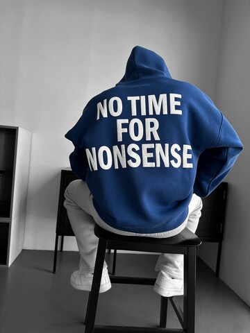 Kleidermafia Sweatshirt 'No Time for Nonsense' in Blauw