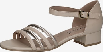 CAPRICE Sandalen met riem in Beige: voorkant