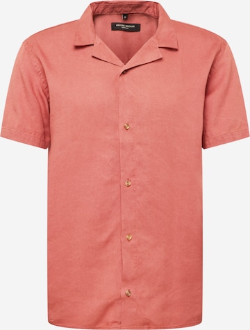 BRUUNS BAZAAR Regular fit Button Up Shirt 'Won Homer' in Red: front