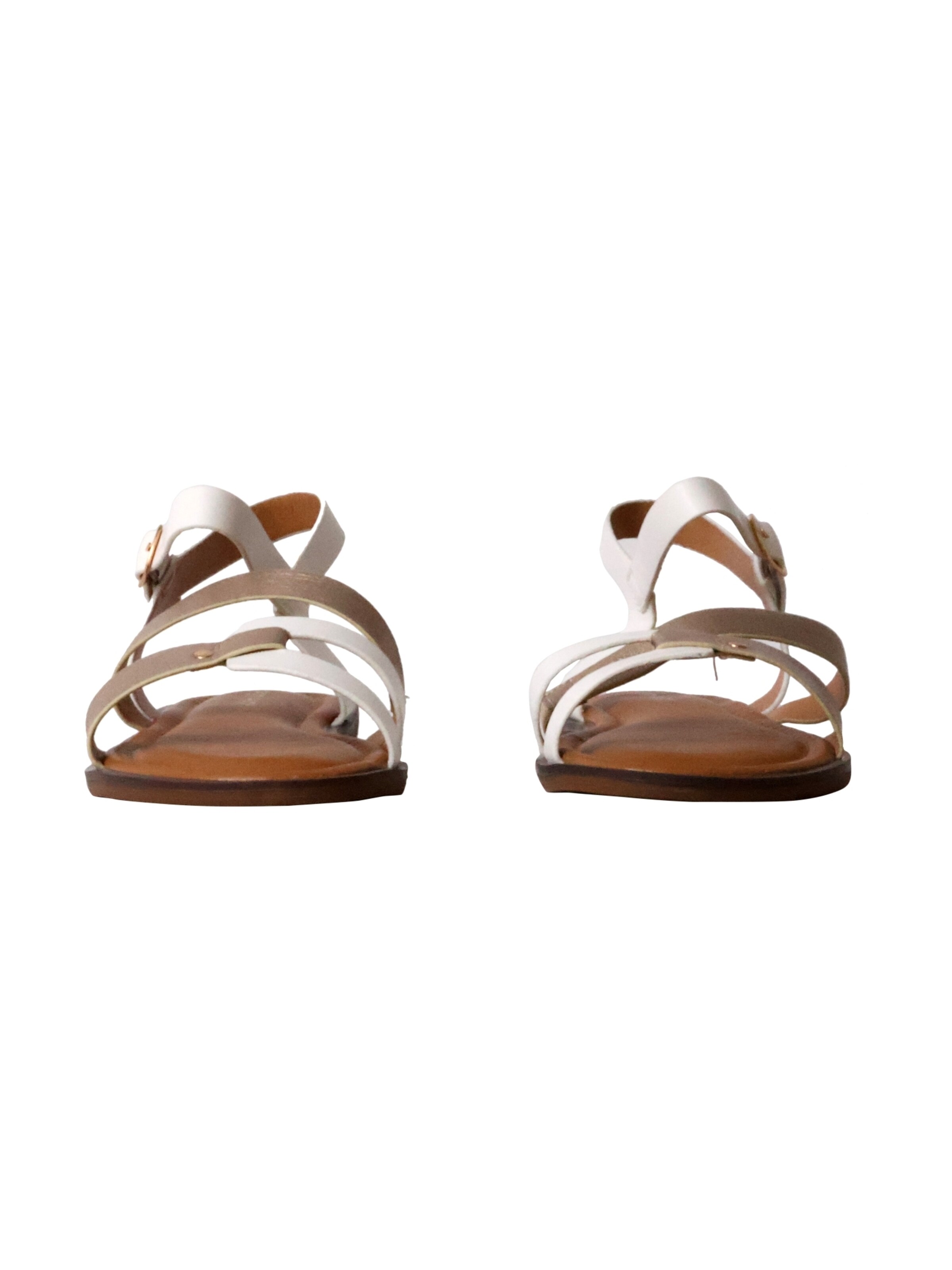 POTI PATI Sandal 'Flache Sandalen mit Riemchen' in White