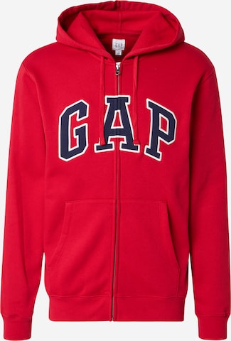 GAP - Sudadera con cremallera 'HERITAGE' en rojo: frente