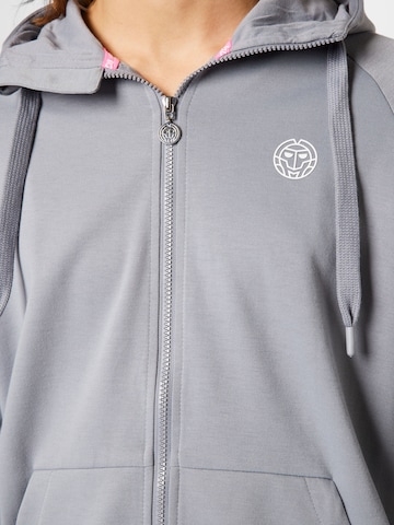 BIDI BADU Athletic Zip-Up Hoodie in Grey