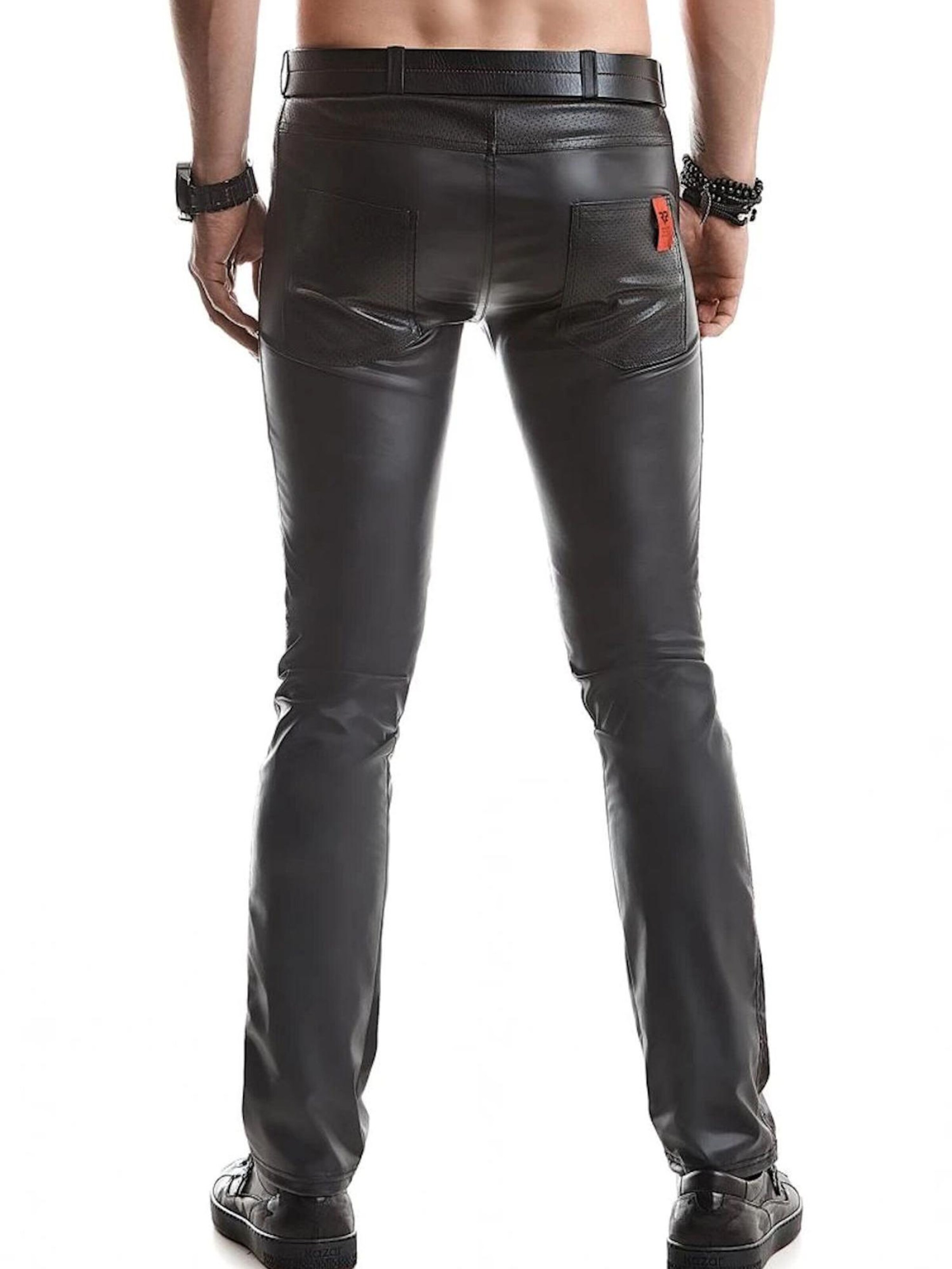 Regnes Fetish Planet Slim fit Pants 'Vincenzo' in Black