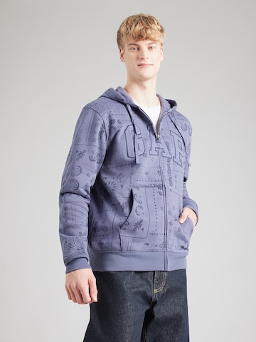 GAP - Sudadera con cremallera 'HERITAGE' en azul: frente