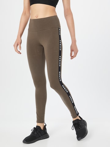 GUESS Skinny Workout Pants 'ALINE' in Brown: front