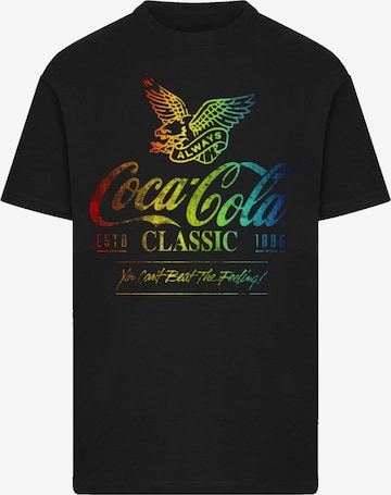 T-Shirt 'Coca Cola Ombre Graphic' F4NT4STIC en noir : devant