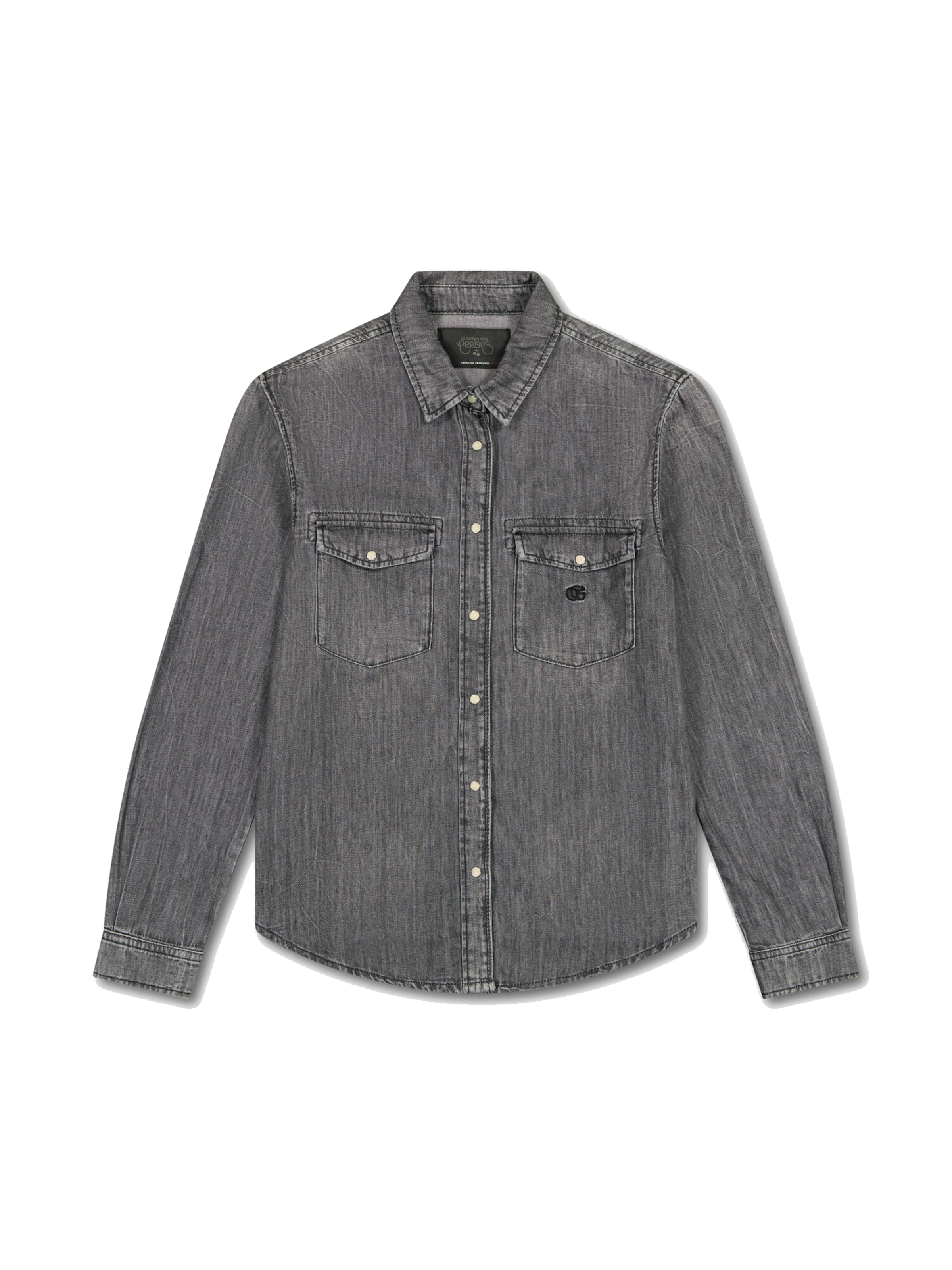 Le Temps Des Cerises Blouse 'BARBO' in Grijs: voorkant