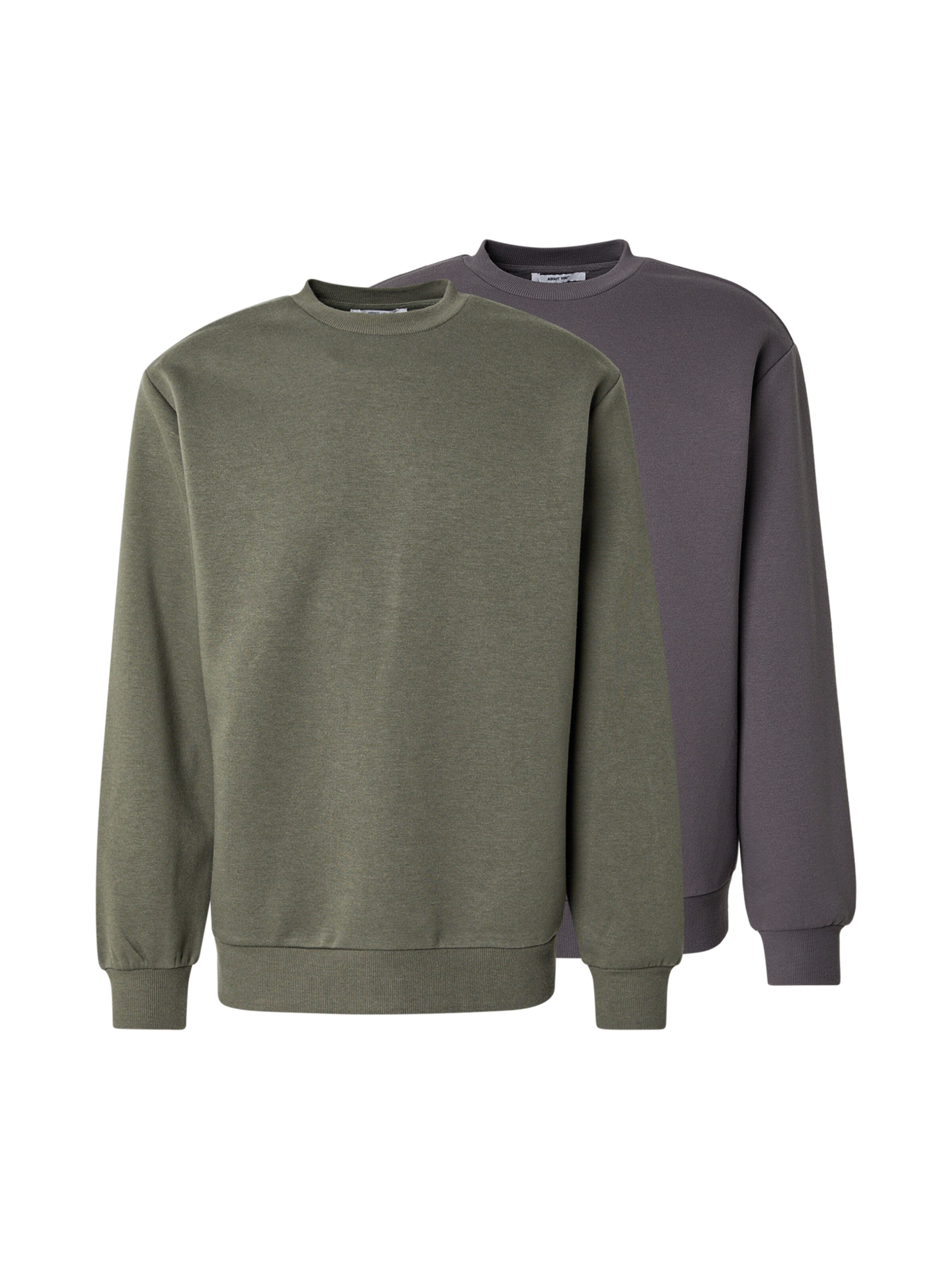 ABOUT YOU Sweatshirt 'Davin' in Grau: Vorderseite